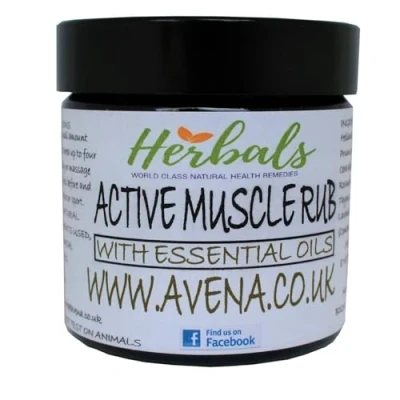 Image of Natural Herbal Muscle Rub Cream Pain Relief Balm Made in Yorkshire 60ml