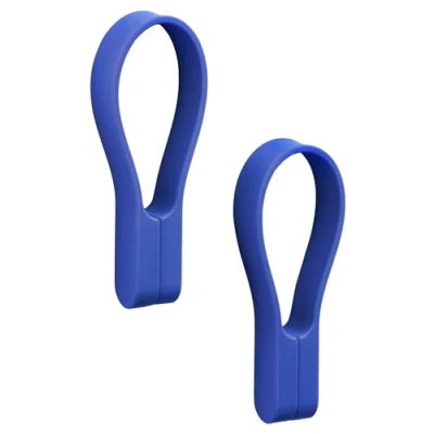 Image of Zone Denmark Loop Towel Clips, Hanger, Magnetic Clips for Towels and Tea Towels, Pack of 2, Indigo Blue