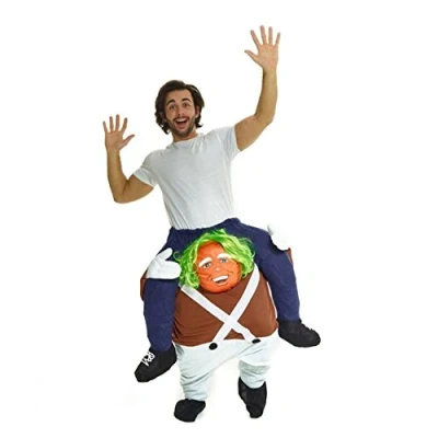 Image of Morph Costumes MCPBCW Piggyback Adults Chocolate Factory Worker Costume, Unisex, Cartoon, One Size