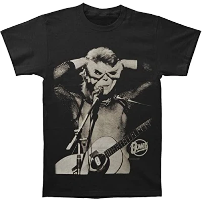 Image of Rockoff Trade Men&#039;s David Bowie Acoustics T Shirt, Black, XX (Size: X Large)