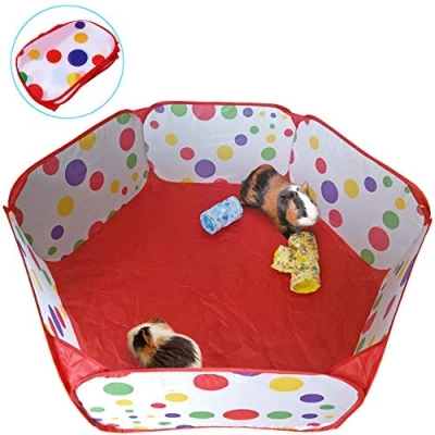 Image of Oncpcare Pet Small Animals Playpen, Hiking Fence Guinea Pig Cage Ferret Playpen Travel Rabbit Play Area Tent Indoor and Outdoor for Chinchilla, Rabbit, Squirrel, Ratsss..