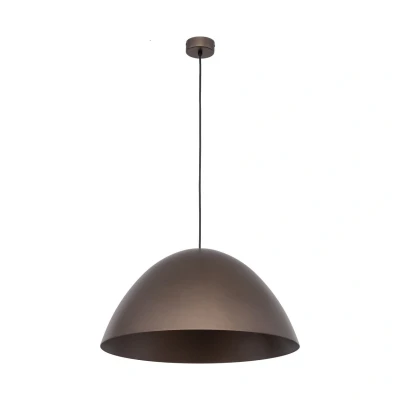 Image of Faro 50cm Dome Pendant Ceiling Light Brown 1xE27