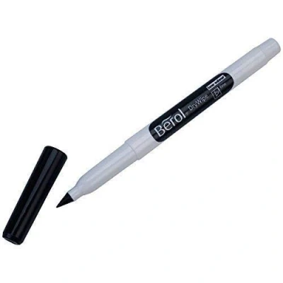 Image of 6 x BEROL WHITE BOARD DRY WIPE PENS FINE BLACK