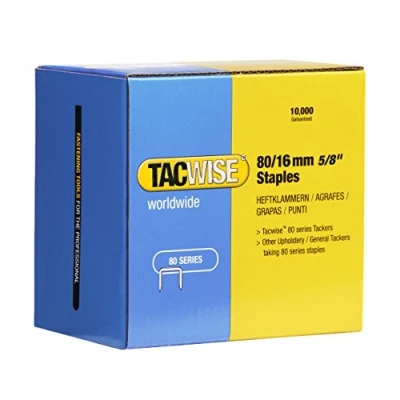 Image of Tacwise 1141 Type 80 / 16 mm Galvanised Upholstery Staples, Pack of 10,000