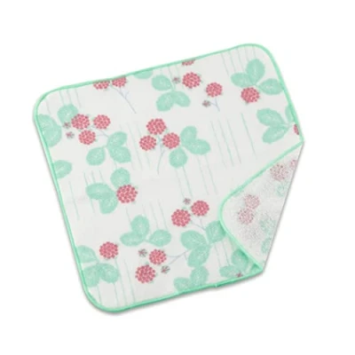 Image of NOREN Handkerchief 100% cotton (Wild Strawberries) for women Senshu Quick Drying highly Absorbent