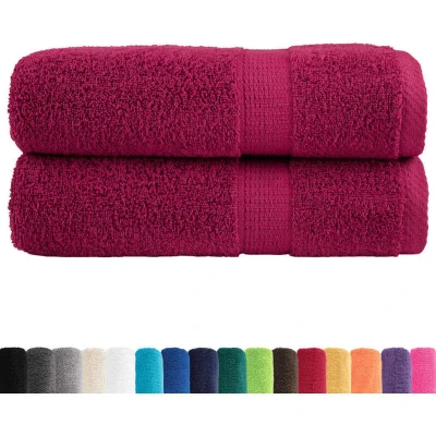 Image of vidaXL Premium Hand Towels SOLUND 2pcs Bordeaux 50x100cm 600gsm