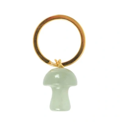 Image of Something Different Wholesale Aventurine Mushroom Gemstone Keyring for Crystal Healing