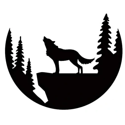 Image of 1st Class Designs 2 x Wolf Howling 11 8 Inch Any Colour Funny Bumper Sticker Caravan Campervan Motorhome Car Van Decal Free P&amp;P Made In Yorkshire