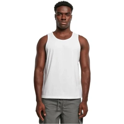 Image of Build Your Brand Men&#039;s Basic Tank T Shirt, White, S
