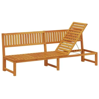 Image of vidaXL Sun Lounger 3 in 1 Function Solid Wood Acacia