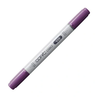 Image of Copic Ciao Coloured Marker Pen (V 09) Violet, For Art &amp; Crafts, Colouring, Graphics, Highlighter, Design, Anime, Professional Beginners, Supplies Colouring Books