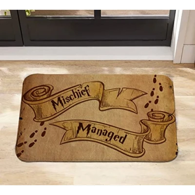 Image of Mischief Managed Doormat,Mischief Outdoor Door Mat,Welcome Doormat,Personalized Doormat,Housewarming Decor Gift,Area Rug 36x24 Inch