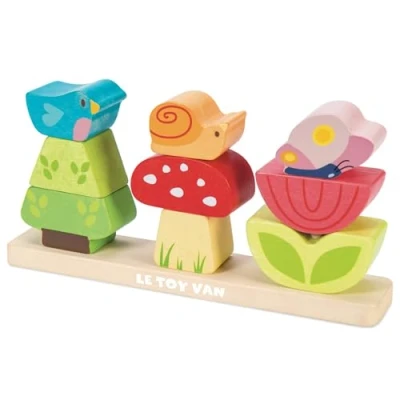 Image of Le Toy Van Wooden Educational Petilou My Stacking Garden Baby Sensory Montessori Toddler Learning Suitable For 12+ Months