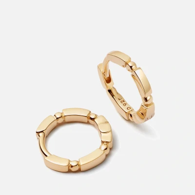 Image of Daisy London Stacked 18 Karat Gold Plated Huggie Hoop Earrings