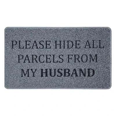 Image of Nicoman Funny Novelty Door Mat Gift Doormat &#039;Please HIDE All Parcels From My Husband&#039; (75x45cm/29.5x17.7inches)