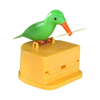 Image of Macabolo Fun and Playful Cute Bird Toothpick Dispenser Quirky Holder for Teeth Cleaning, Cheerful Gag Present