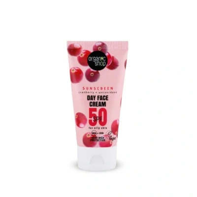 Image of Organic Shop Sunscreen Day Face Cream 50 SPF Oily skin (50ml)