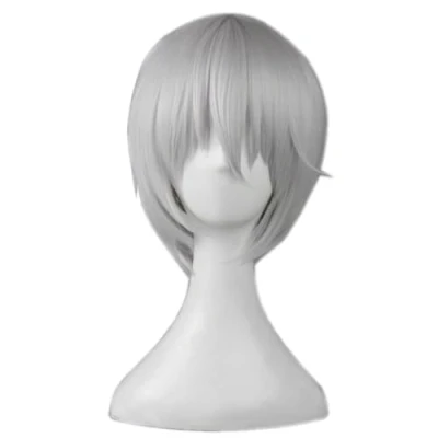 Image of Anime Cosplay Wig Allen Walker Silver White Short Halloween Costume Wig,For Christmas Carnival Party