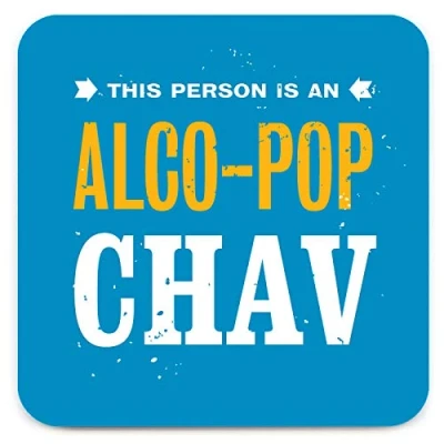 Image of Brainbox Candy Funny &#039;Alco Pop Chav Coaster SPECKLED&#039; Small Gift Ideas For Him Her Friends Birthday Housewarming Present New Home Gifts Women Men