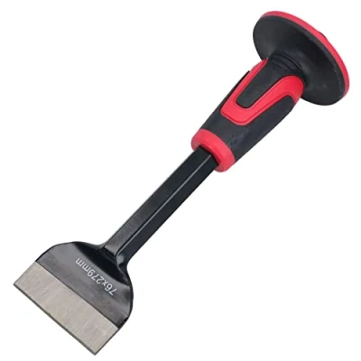 Image of Soft Grip Guarded Electricians Bolster Chisel 279mm x 76mm for Masonry Bricks