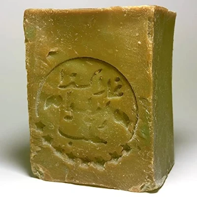 Image of Aleppo Soap 200 gr each %25 Laurel Oil,%75 Virgin Olive Oil, Natural &amp; Handmade, with Cotton Bag