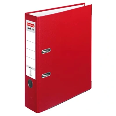 Image of Herlitz 5480306 Lever Arch File A4 8 cm red