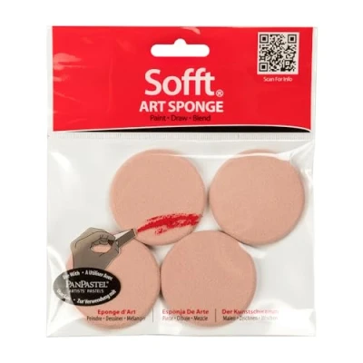 Image of PanPastel Colorfin Soft Round Sponge, 4 Per Package