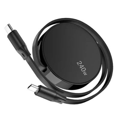 Image of Pnuokn Usb C Cable 240W Retractable To Fast Charging 480Mbps Data Transfer Type For Car