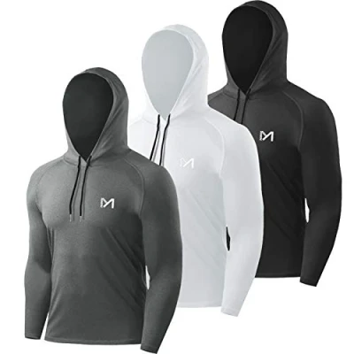 Image of MEETYOO Men’s Running Tops, Sport shirt Long Sleeve T Gym Tee for Fitness Workout Jogging