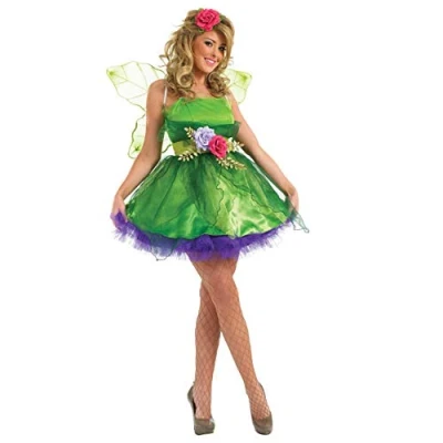 Image of Fun Shack Woodland Fairy Costume Women, Green Adult, Forest Womens Large