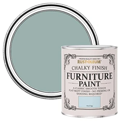 Image of Rust Oleum AMZ0026 Chalky Finish Furniture Paint Duck Egg 750ml