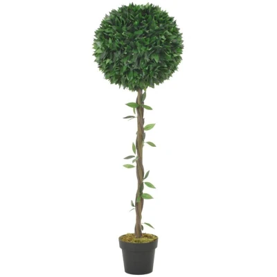 Image of vidaXL Artificial Plant Bay Tree with Pot Green 130 cm