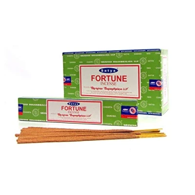 Image of Satya Nag Champa Fortune Incense Sticks Scented Room Aroma Hand Rolled Joss Stick