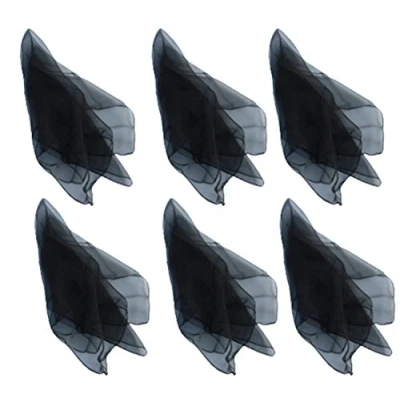 Image of Hoerev Pack of 6,60cmx60cm Clothing Dancing Juggling Scarves For Decoration Colours Scarves,Black