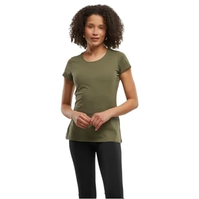 Image of Build Your Brand Women&#039;s Ladies Basic Tee T Shirt, Olive, 4XL