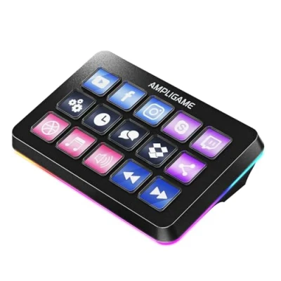 Image of FIFINE Macro Keyboard with 15 Customizable Keys for Live Stream, Gaming and Podcast, Streaming Controller Compatible Twitch/OBS/YouTube/Streamlabs Etc, Keypad Mac PC D6