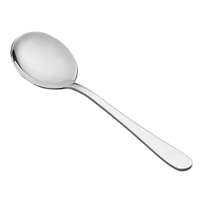 Image of Tala Performance Stainless Steel Soup Spoons, Premium 4 Piece Set, with Mirror Polish Finish, Dishwasher Safe, Metallic Silver