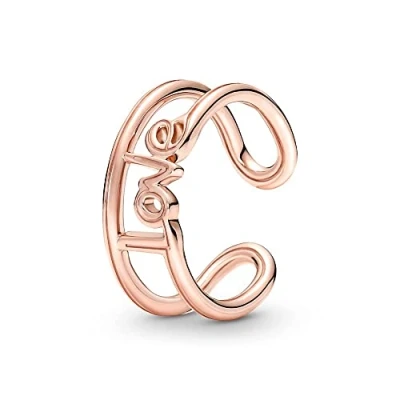 Image of Pandora ME Love Open Ring Women&#039;s 14K Rose Gold Plated Adjustable Jewellery