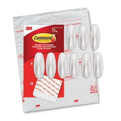 Image of Command Medium Designer Hooks, 9 12 Strips, Organize &amp; Decorate Damage Free