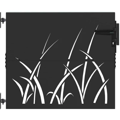 Image of vidaXL Garden Gate with Lock Black Powder coated steel