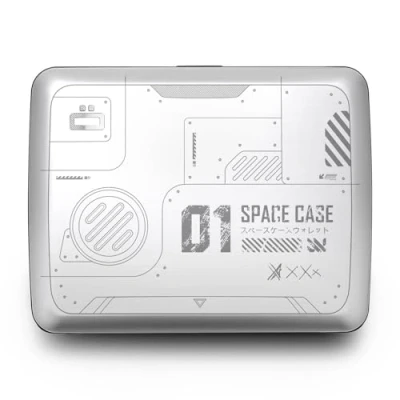 Image of OGON Aluminium Wallet Smart case V2 Large Version Hidden Compartment for Coins and banknotes RFID Blocking Up to 10 Cards, Receipts Tickets