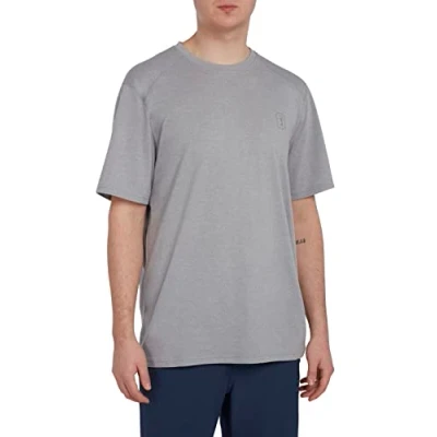 Image of PGA Tour Golf Men&#039;s T Shirt, Performance Crew Neck, Short Sleeve, Regular Fit, Casual Top, Light Grey, Small