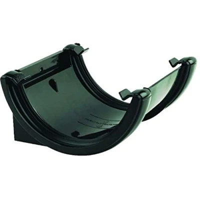 Image of FloPlast 112mm Half Round Fascia Gutter Union Bracket Black by