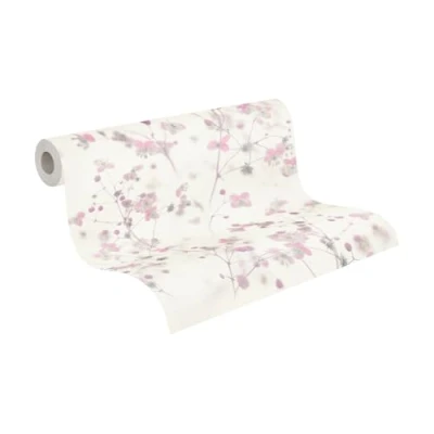 Image of A.S. Création PintWalls 387264 Non Woven Wallpaper Pink White Floral Grey 10.05 x 0.53 m Made in Germany