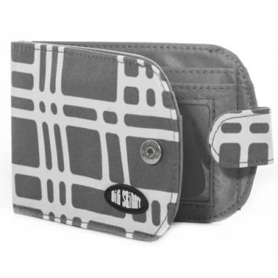 Image of Big Skinny Women&#039;s Taxicat Bi Fold Slim Wallet, Holds Up to 25 Cards, Graphite Cobble