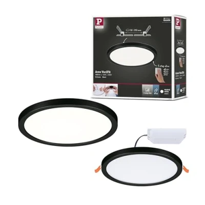 Image of Paulmann Areo Panel 3stepdim black Ø17.5cm 4,000K