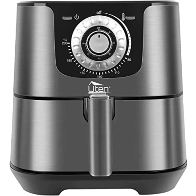 Image of Air Fryer Oven, Uten 5.5L Oil Free Fryers, Rapid Technology for Healthy &amp; Low Fat Cooking, Baking and Grilling with Recipe, 1700W