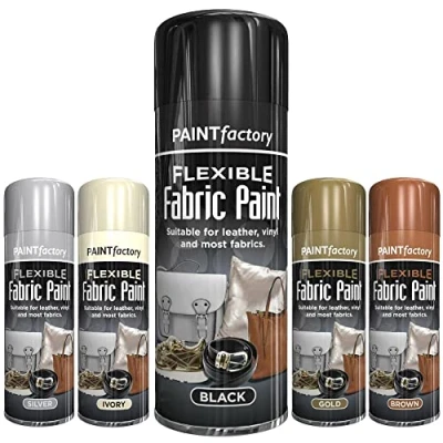 Image of Classic Signature 1 x Black Flexible Fabric 200ml, Spray Paint Leather Vinyl Textile Clothes Fast Drying