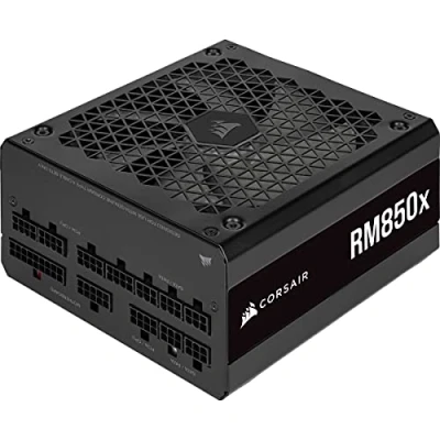 Image of Corsair RM850x 80 PLUS Gold Fully Modular 850 Watt ATX Power Supply (135 mm Fan with Magnetic Levitation Bearing, Comprehensive Compatibility, Japanese Capacitors, Extremely Fast Wake Up) EU Black