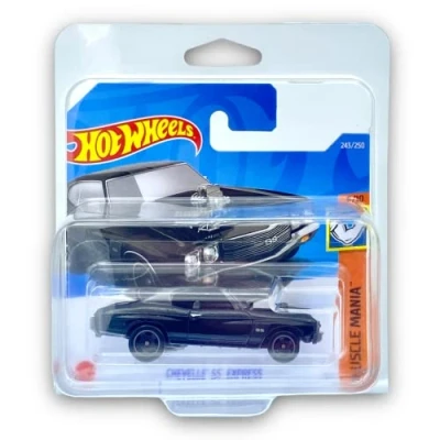 Image of Hot Wheels Chevelle SS Express (Black) 8/10 Muscle Mania 2022 243/250 (Short Card) COMES IN A KLAS CAR KEEPER PROTECTIVE COLLECTORS CASE HCV18